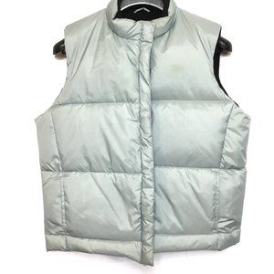 GLACIER'S EDGE Light Gray  Duck Down + Waterfowl Puffer Zip Front Vest Large
